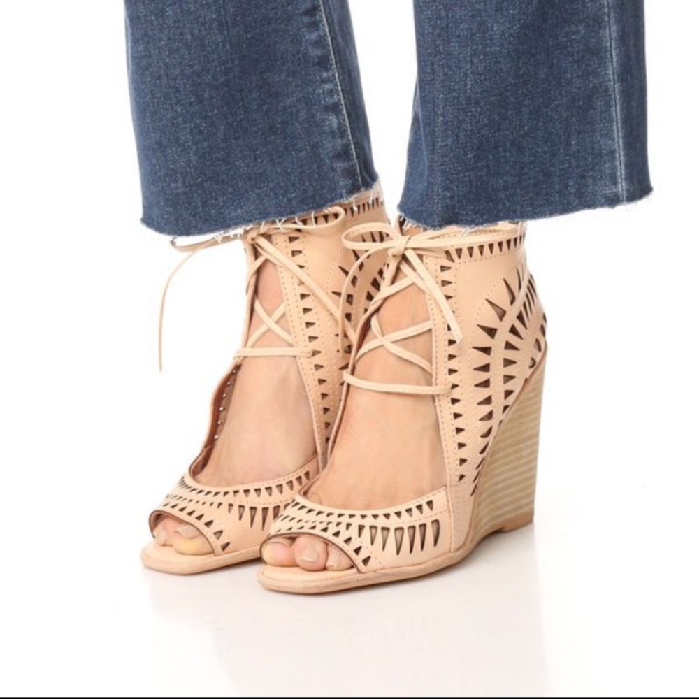 Jeffrey Campbell Wedge Sandal | 6.5 | Leather